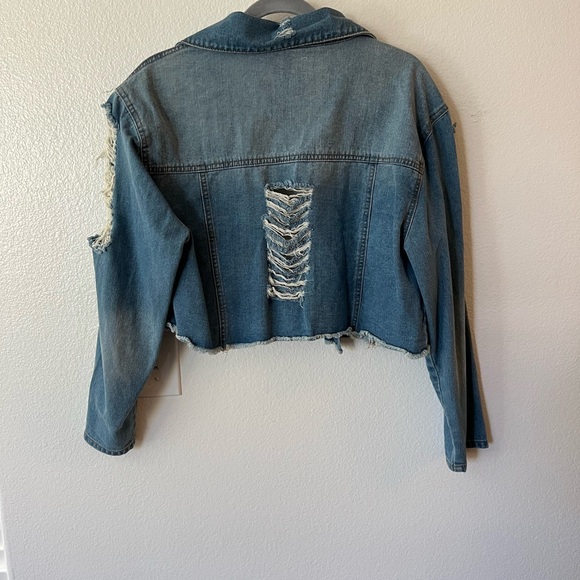 Women’s cropped denim jacket - Picture 2 of 2